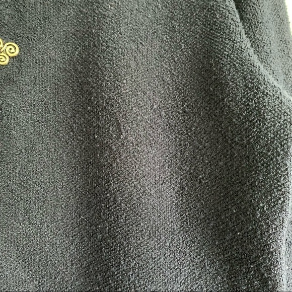 Vintage Cathy Daniels Navy Blue Textured Knit Gold Clasps Sweater Size Large - Picture 10 of 10